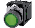 Siemens 3SU1132-0AB40-1BA0 Кнопка с подсветкой, 22mm, круглая, пластик с металлическим кольцом, зелёная, 1NO Siemens 3SU1132-0AB40-1BA0 Кнопка с подсветкой, 22mm, круглая, пластик с металлическим кольцом, зелёная, 1NO