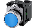Siemens 3SU1150-0AB50-3BA0 Кнопка, 22mm, круглая, металлическая, синяя, плоская, контакты мгновенного действия Siemens 3SU1150-0AB50-3BA0 Кнопка, 22mm, круглая, металлическая, синяя, плоская, контакты мгновенного действия