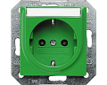 Siemens 5UB1537 Розетка зеленая Schuko 10A DC/16AAC 250В с контактными зажимами и полем для надписи Siemens 5UB1537 Розетка зеленая Schuko 10A DC/16AAC 250В с контактными зажимами и полем для надписи