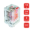 RS-303.DLTU 3-конт. реле, 24VDC, ток 10А, LED-индикатор, ручной дублер RS-303.DLTU 3-конт. реле, 24VDC, ток 10А, LED-индикатор, ручной дублер