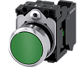 Siemens 3SU1150-0AB40-3BA0 Кнопка, 22mm, круглая, металлическая, зеленая, плоская, контакты мгновенного действия Siemens 3SU1150-0AB40-3BA0 Кнопка, 22mm, круглая, металлическая, зеленая, плоская, контакты мгновенного действия
