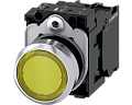 Siemens 3SU1153-0AB30-1BA0 Кнопка с подсветкой, 22mm, круглая, металлическая, желтая, плоская, 1NO Siemens 3SU1153-0AB30-1BA0 Кнопка с подсветкой, 22mm, круглая, металлическая, желтая, плоская, 1NO