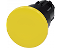 Siemens 3SU1000-1BA30-0AA0 Актуатор грибовидной кнопки, 22mm, пластик, желтый, с фиксацией, деблокировка вытягиванием Siemens 3SU1000-1BA30-0AA0 Актуатор грибовидной кнопки, 22mm, пластик, желтый, с фиксацией, деблокировка вытягиванием