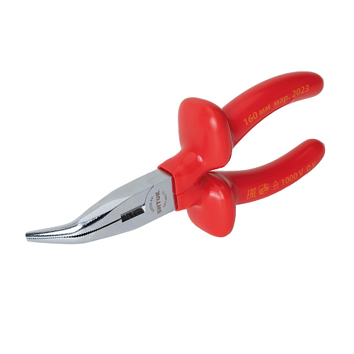 KEAZ Тонкогубцы изогнутые диэлектрические 1000В 160 мм, SHTOK. 08215 KEAZ Тонкогубцы изогнутые диэлектрические 1000В 160 мм, SHTOK. 08215