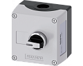 Siemens 3SU1801-0BA00-4AB1 Корпус для командных устройств 22 мм, пластмасса, серый цвет, рычаг черный, 3 положения, пружинные клеммы Siemens 3SU1801-0BA00-4AB1 Корпус для командных устройств 22 мм, пластмасса, серый цвет, рычаг черный, 3 положения, пружинные клеммы