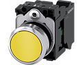 Siemens 3SU1150-0AB30-3BA0 Кнопка, 22mm, круглая, металлическая, глянцевая, желтая, плоская, 1NO, пружинные клеммы Siemens 3SU1150-0AB30-3BA0 Кнопка, 22mm, круглая, металлическая, глянцевая, желтая, плоская, 1NO, пружинные клеммы