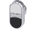 Siemens 3SU1051-3AB61-0AA0 Актуатор двойной кнопки с подсветкой, 22 мм, круглый, глянцевый металл, белая и черная кнопки Siemens 3SU1051-3AB61-0AA0 Актуатор двойной кнопки с подсветкой, 22 мм, круглый, глянцевый металл, белая и черная кнопки