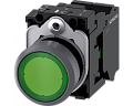 Siemens 3SU1132-0AB40-3BA0 Кнопка с подсветкой, 22mm, круглая, пластик с металлическим кольцом, зелёная, 1NO, 24v Siemens 3SU1132-0AB40-3BA0 Кнопка с подсветкой, 22mm, круглая, пластик с металлическим кольцом, зелёная, 1NO, 24v