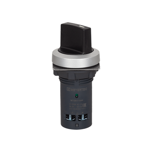 MTB8-ED35 Переключатель на 3 положения, с фиксацией, короткая ручка, 1NO+1NC, IP65, пластик MTB8-ED35 Переключатель на 3 положения, с фиксацией, короткая ручка, 1NO+1NC, IP65, пластик