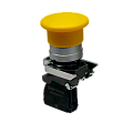 MTB4-BC51 Кнопка грибовидная желтая, 40 мм, пружиный возврат, 1NO, IP65, металл MTB4-BC51 Кнопка грибовидная желтая, 40 мм, пружиный возврат, 1NO, IP65, металл