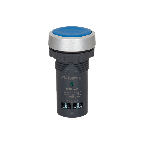 MTB8-EA61 Кнопка плоская синяя, 1NO, IP65, пластик MTB8-EA61 Кнопка плоская синяя, 1NO, IP65, пластик