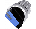 Siemens 3SU1052-2BF50-0AA0 Рычажный переключатель с подсветкой, 22 мм, кругл., глянцевый металл, синий, 2 положения o-i, с фиксацией Siemens 3SU1052-2BF50-0AA0 Рычажный переключатель с подсветкой, 22 мм, кругл., глянцевый металл, синий, 2 положения o-i, с фиксацией