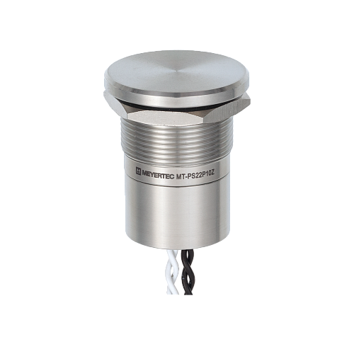 MT-PS22P10Z Пьезокнопка без подсветки, Ø22 мм, плоский толкатель, NO, с фиксацией, IP69K MT-PS22P10Z Пьезокнопка без подсветки, Ø22 мм, плоский толкатель, NO, с фиксацией, IP69K