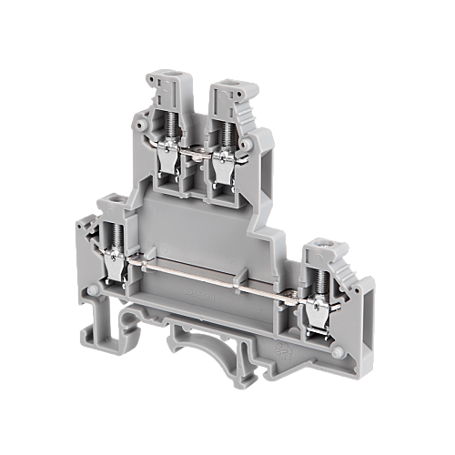 MTU-D2.5L Клемма винтовая двухуровневая удлиненная, 2.5 мм² MTU-D2.5L Клемма винтовая двухуровневая удлиненная, 2.5 мм²