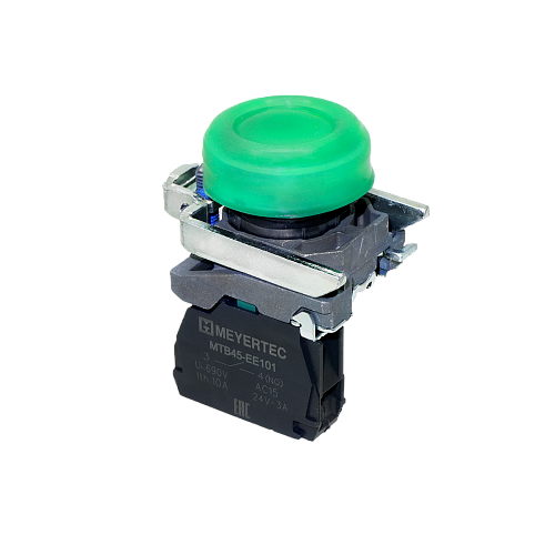 MTB4-BP31 Кнопка зеленая в кожухе, 1NO, IP66, металл MTB4-BP31 Кнопка зеленая в кожухе, 1NO, IP66, металл