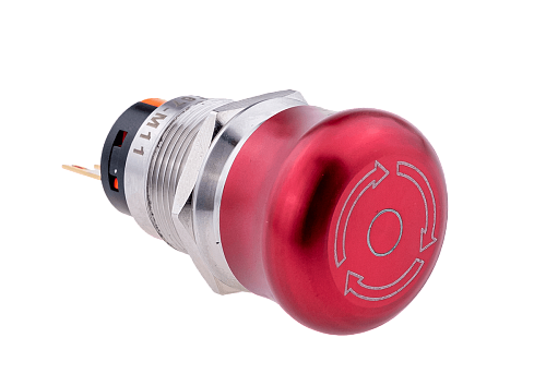 MT67-M11 Кнопка грибовидная, возврат поворотом, 1NO+1NC, IP67 MT67-M11 Кнопка грибовидная, возврат поворотом, 1NO+1NC, IP67
