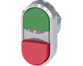 Siemens 3SU1051-3BB42-0AA0 Актуатор двойной кнопки с подсветкой, 22 мм, круглый, глянцевый металл Siemens 3SU1051-3BB42-0AA0 Актуатор двойной кнопки с подсветкой, 22 мм, круглый, глянцевый металл