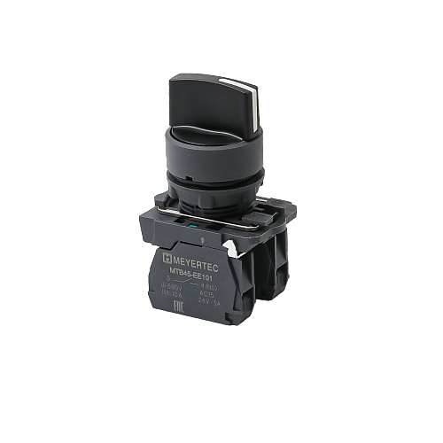 MTB5-AD83 Переключатель на 3 положения с фиксацией в левом, центральном положениях и возвратом из правого, короткая ручка, 2NO, IP65, пластик MTB5-AD83 Переключатель на 3 положения с фиксацией в левом, центральном положениях и возвратом из правого, короткая ручка, 2NO, IP65, пластик