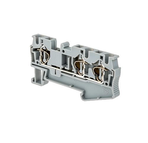 MTS-TO4 Клемма пружинная трехпроводная 4 мм² серая MTS-TO4 Клемма пружинная трехпроводная 4 мм² серая