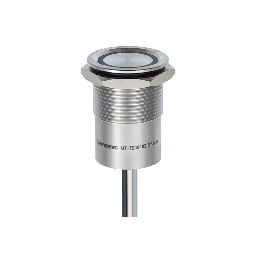 MT-TS1910ZGR Кнопка сенсорная с подсветкой (зеленая/красная), Ø19 мм, NO, с фиксацией, PNP, 24В DC, IP68 MT-TS1910ZGR Кнопка сенсорная с подсветкой (зеленая/красная), Ø19 мм, NO, с фиксацией, PNP, 24В DC, IP68