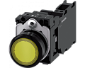 Siemens 3SU1103-0AB30-3FA0 Кнопка с подсветкой, 22mm, круглая, пластик, желтая, 1NO+1NC, 110V AC Siemens 3SU1103-0AB30-3FA0 Кнопка с подсветкой, 22mm, круглая, пластик, желтая, 1NO+1NC, 110V AC