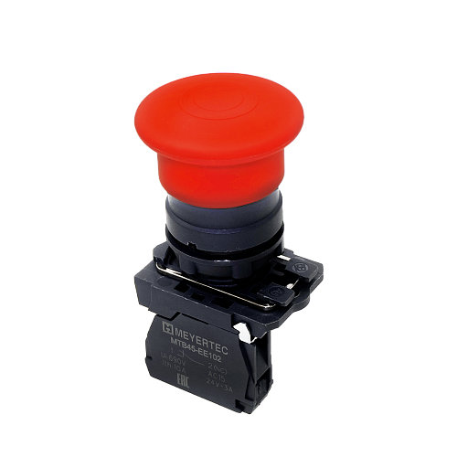 MTB5-AT42 Кнопка грибовидная "тяни-толкай", красная, 40 мм, 1NC, IP65, пластик MTB5-AT42 Кнопка грибовидная "тяни-толкай", красная, 40 мм, 1NC, IP65, пластик