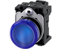 Siemens 3SU1156-6AA50-3AA0 Световой индикатор, 22mm, круглый, металлический, синий рассеиватель, с держателем Siemens 3SU1156-6AA50-3AA0 Световой индикатор, 22mm, круглый, металлический, синий рассеиватель, с держателем