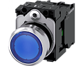Siemens 3SU1152-0AB50-1BA0 Кнопка с подсветкой, 22mm, круглая, металлическая, синяя, плоская, контакты мгновенного действия Siemens 3SU1152-0AB50-1BA0 Кнопка с подсветкой, 22mm, круглая, металлическая, синяя, плоская, контакты мгновенного действия