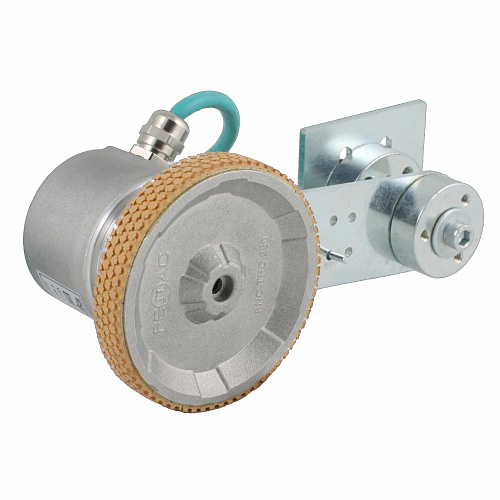 EIM 5025OR1-R2 Инкрементальный энкодер D=50мм с мерным колесом L=250мм, контактная поверхность - резина, профиль ребристый, 1имп/1мм, 5…30VDC, выход HTL, IP64, -20…+85°C, радиальный кабель 2м EIM 5025OR1-R2 Инкрементальный энкодер D=50мм с мерным колесом L=250мм, контактная поверхность - резина, профиль ребристый, 1имп/1мм, 5…30VDC, выход HTL, IP64, -20…+85°C, радиальный кабель 2м