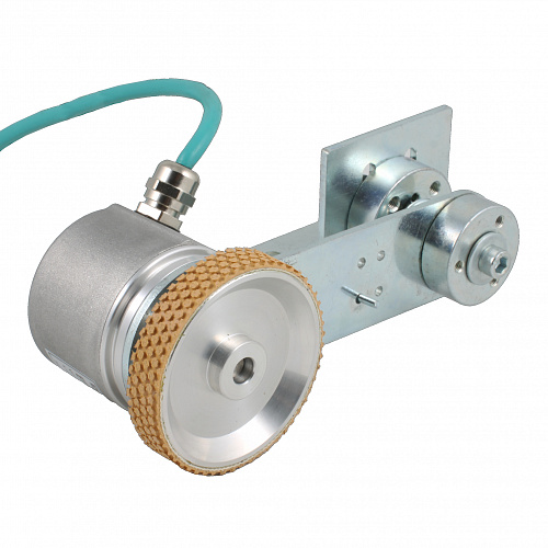 EIM 5020OR1-R2 Инкрементальный энкодер D=50мм с мерным колесом L=200мм, контактная поверхность - резина, профиль ребристый, 1имп/1мм, 5…30VDC, выход HTL, IP64, -20…+85°C, радиальный кабель 2м EIM 5020OR1-R2 Инкрементальный энкодер D=50мм с мерным колесом L=200мм, контактная поверхность - резина, профиль ребристый, 1имп/1мм, 5…30VDC, выход HTL, IP64, -20…+85°C, радиальный кабель 2м