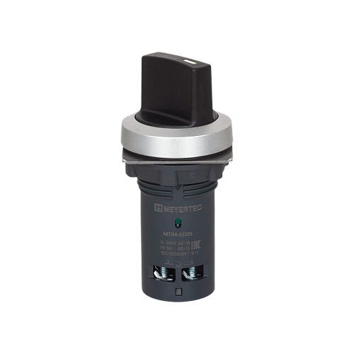 MTB8-ED25 Переключатель на 2 положения, с фиксацией, короткая ручка, 1NO+1NC, IP65, пластик MTB8-ED25 Переключатель на 2 положения, с фиксацией, короткая ручка, 1NO+1NC, IP65, пластик