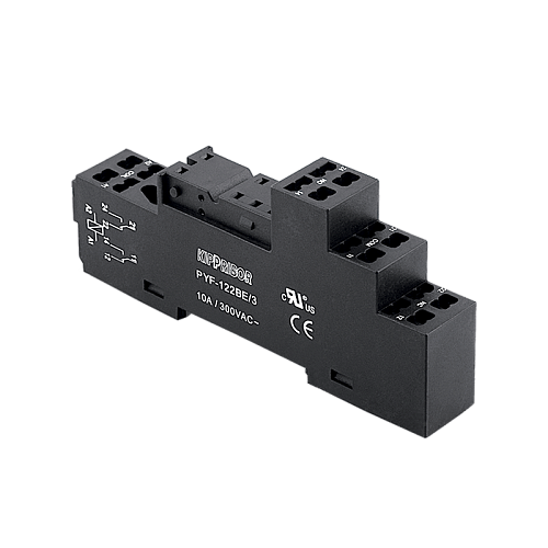 PYF-122BE/3 3-ярусная колодка с самозажимными клеммами для 2-конт. реле серии MR, черная PYF-122BE/3 3-ярусная колодка с самозажимными клеммами для 2-конт. реле серии MR, черная