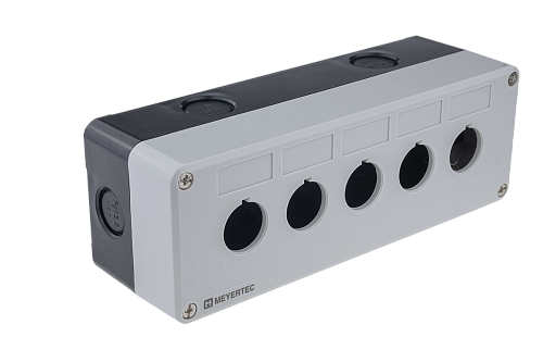 MTB2-PE5 Корпус кнопочного поста, 5 отверстий, серый, IP54 MTB2-PE5 Корпус кнопочного поста, 5 отверстий, серый, IP54