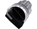 Siemens 3SU1052-2BC10-0AA0 Рычажный переключатель с подсветкой, 22 мм, кругл., глянцевый металл, черный, 2 положения Siemens 3SU1052-2BC10-0AA0 Рычажный переключатель с подсветкой, 22 мм, кругл., глянцевый металл, черный, 2 положения