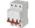 Siemens 5TL1363-1 Выключатель нагрузки 63А, трехполюсный, с красной ручкой Siemens 5TL1363-1 Выключатель нагрузки 63А, трехполюсный, с красной ручкой