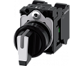 Siemens 3SU1100-2BL60-3NA0 Поворотный переключатель с подсветкой, 3 положения, 1NO+1NO, пластик, D22 Siemens 3SU1100-2BL60-3NA0 Поворотный переключатель с подсветкой, 3 положения, 1NO+1NO, пластик, D22